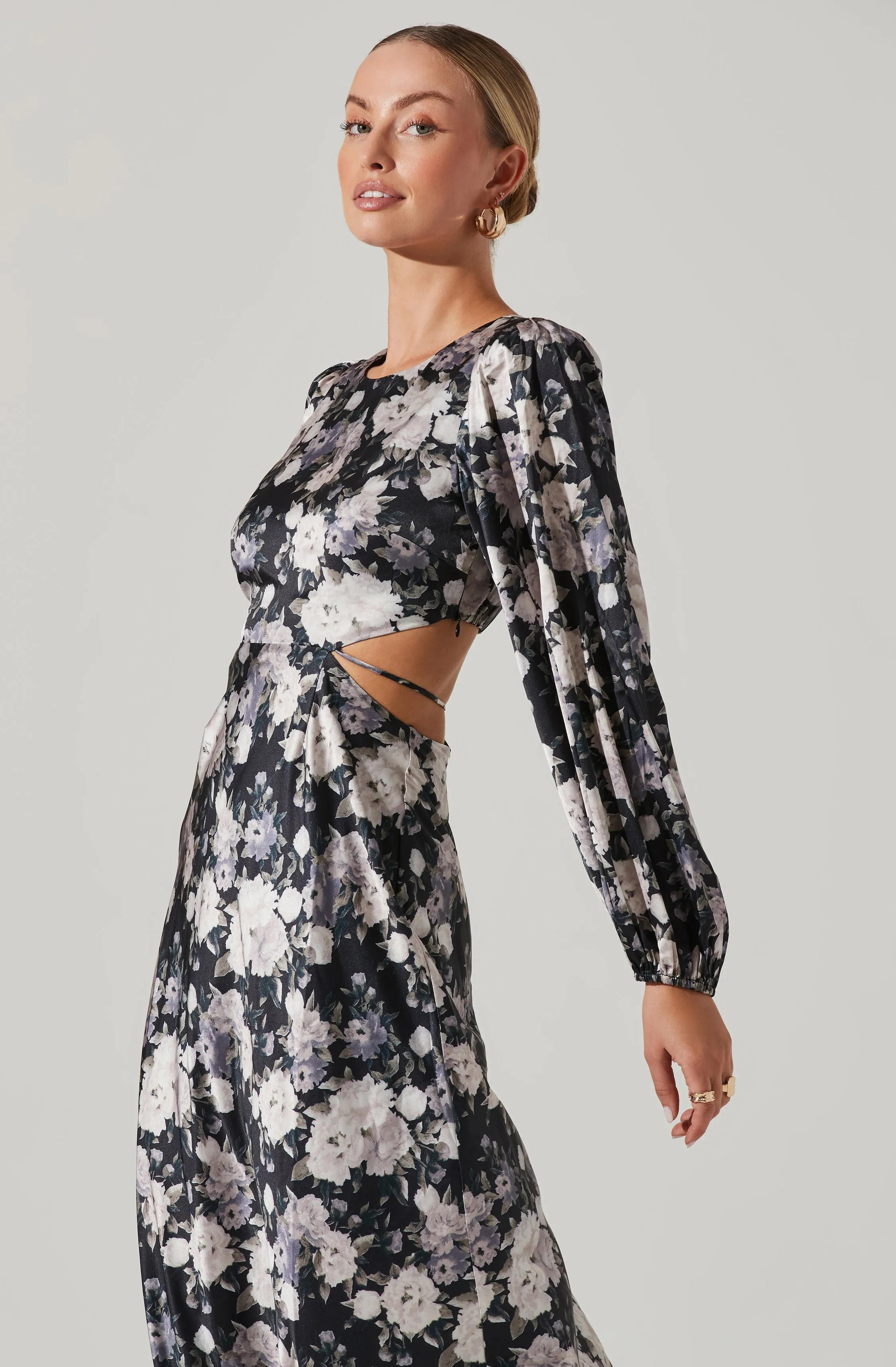 Quinn Floral Cutout Midi Dress sold by Astr product image thumbnail 3