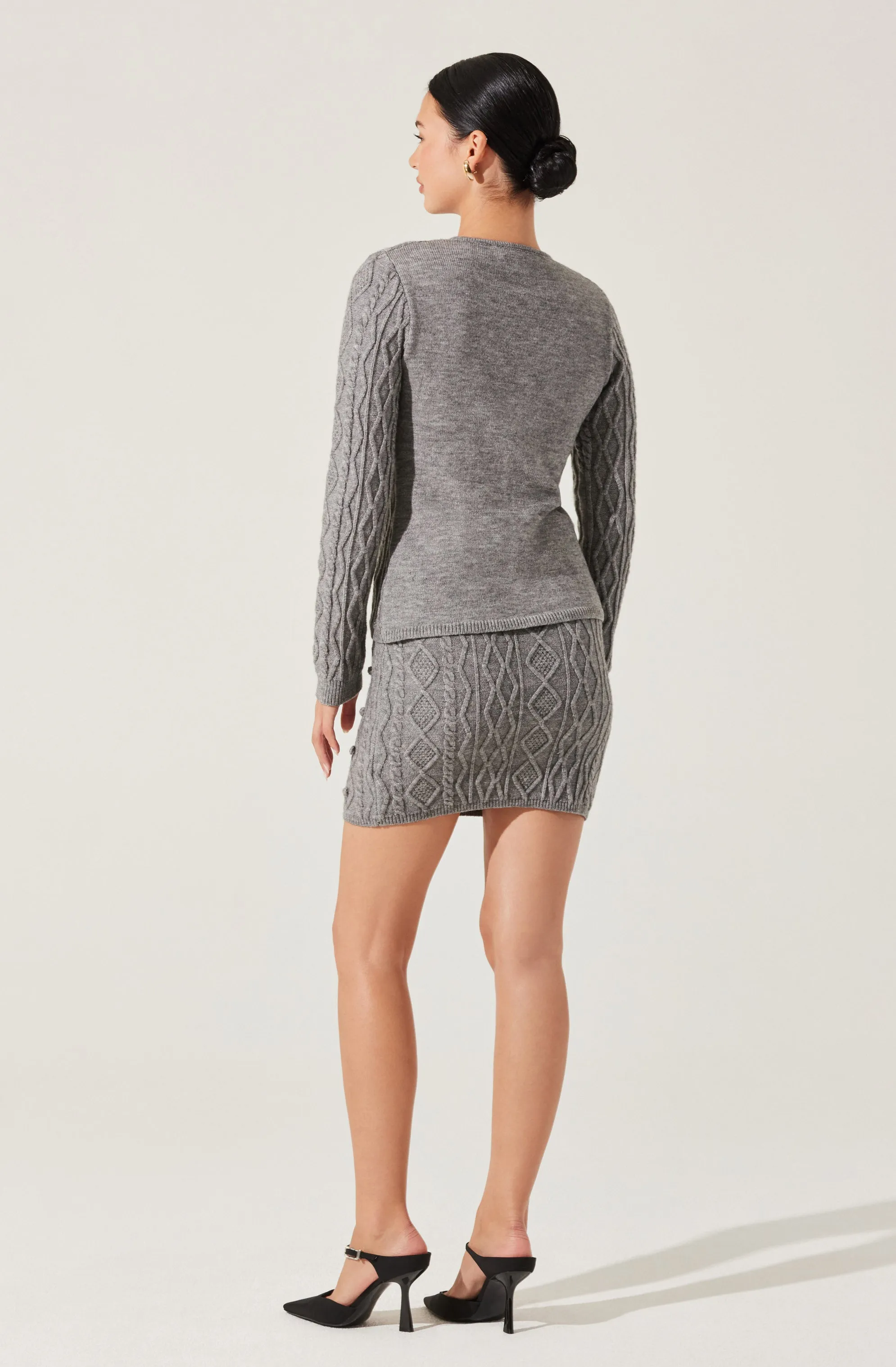 Argyle Knit Cardigan Sweater sold by Astr product image thumbnail 4