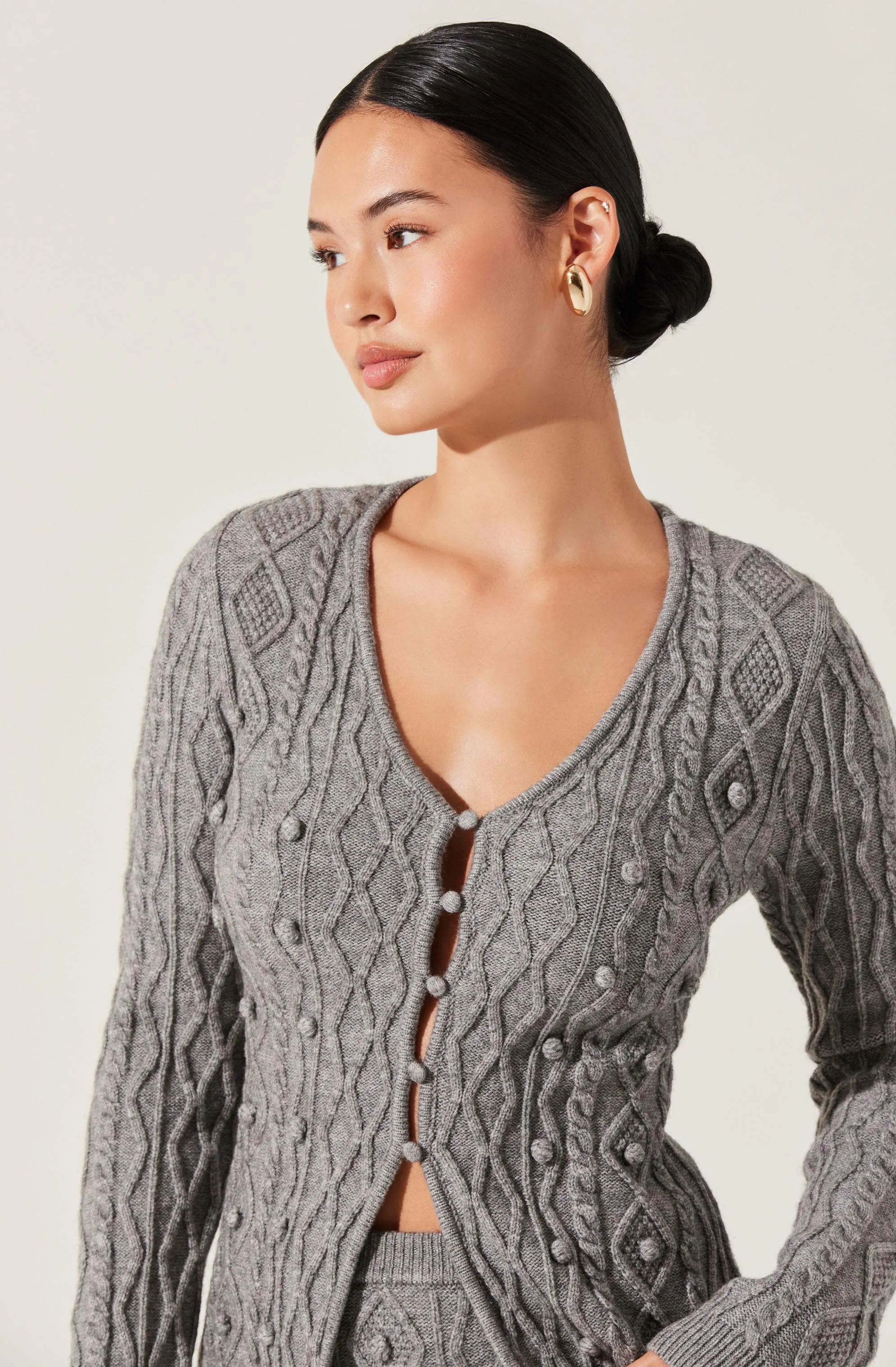 Argyle Knit Cardigan Sweater sold by Astr product image thumbnail 3