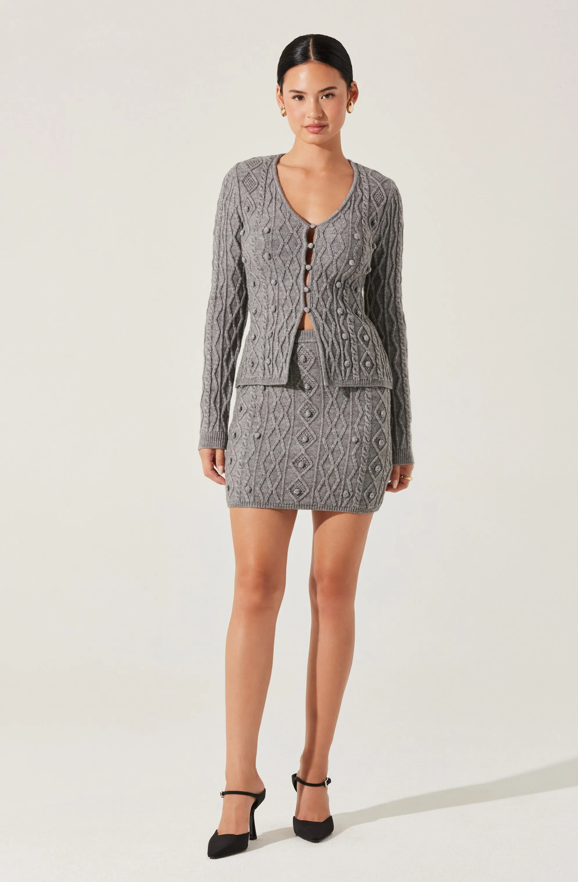 Argyle Knit Cardigan Sweater sold by Astr product image thumbnail 5