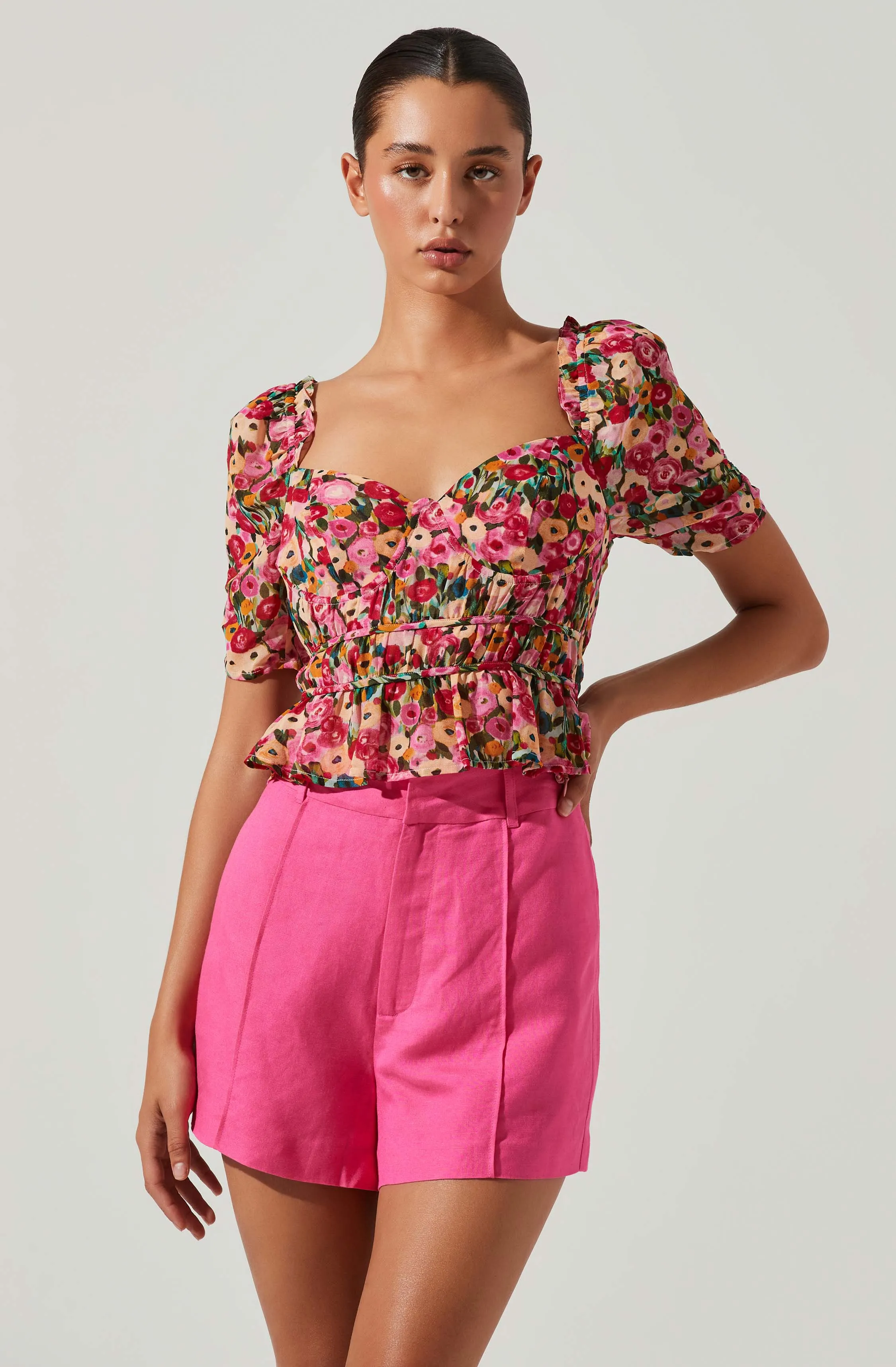 Nayeli Floral Puff Sleeve Top sold by Astr product image thumbnail 3