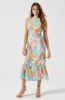 High Neck Open Back Midi Dress sold by Astr