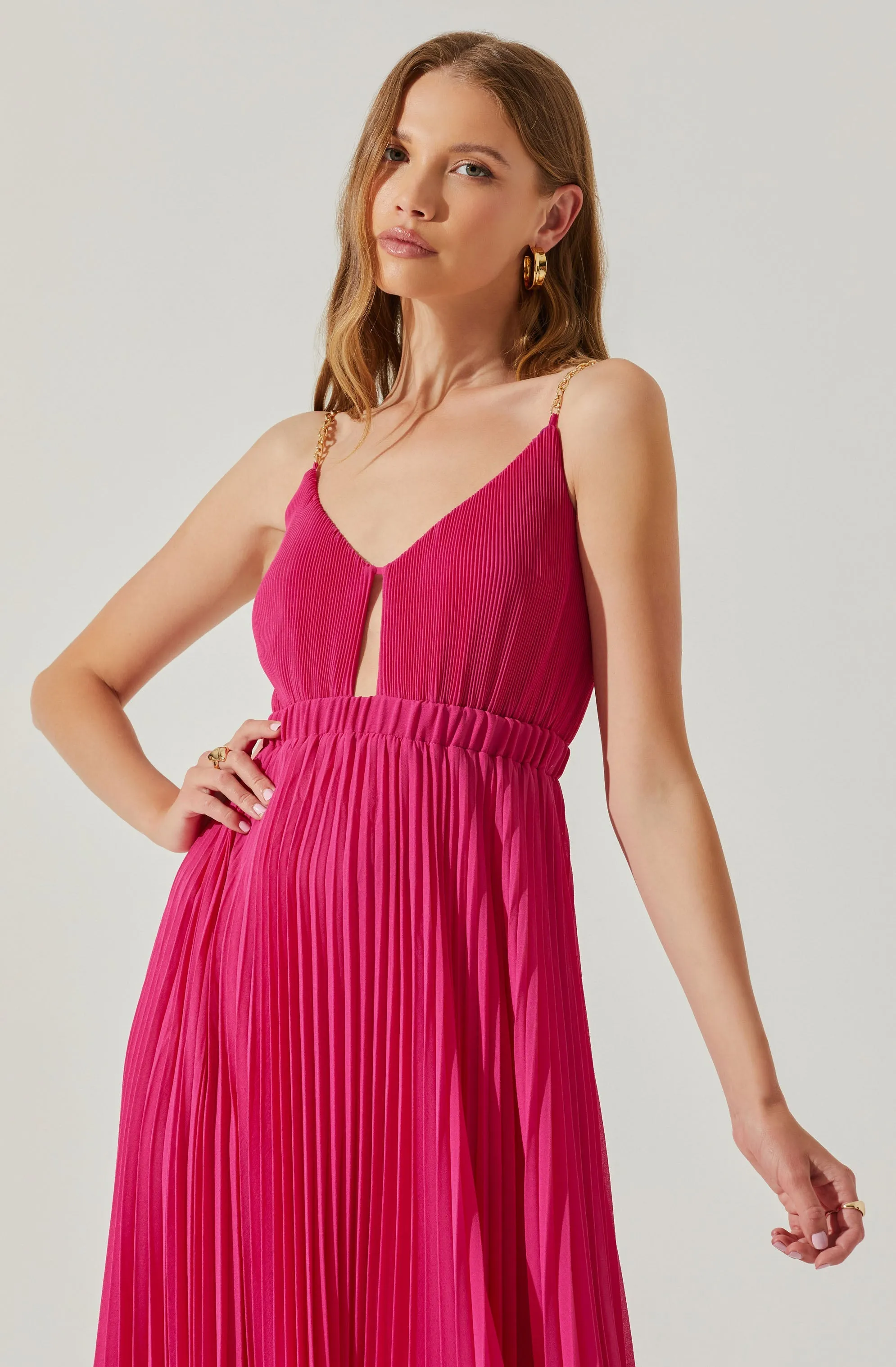 Loralee Pleated Midi Dress sold by Astr product image thumbnail 2