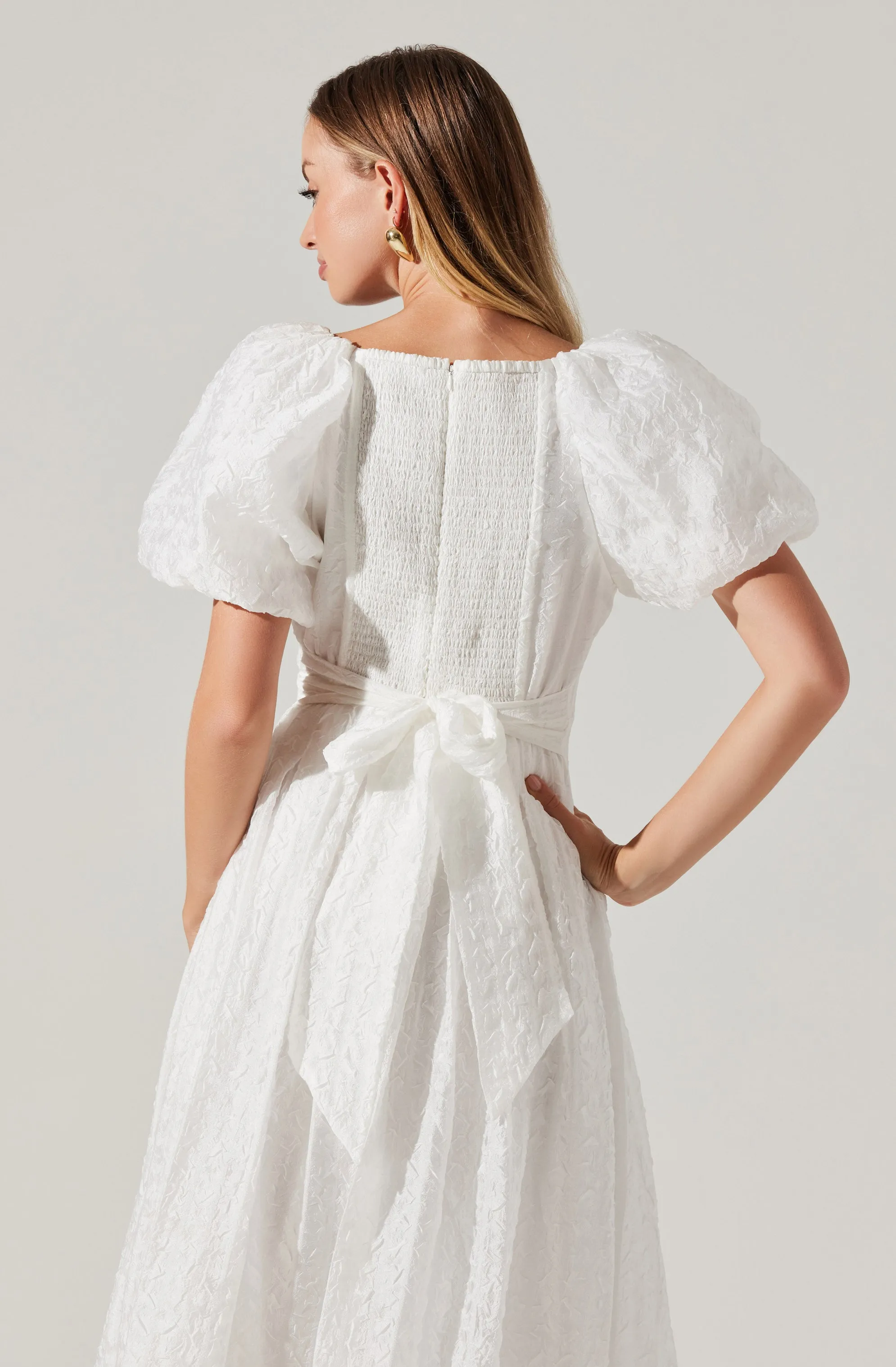 Linette Tonal Jacquard Midi Dress sold by Astr product image thumbnail 5