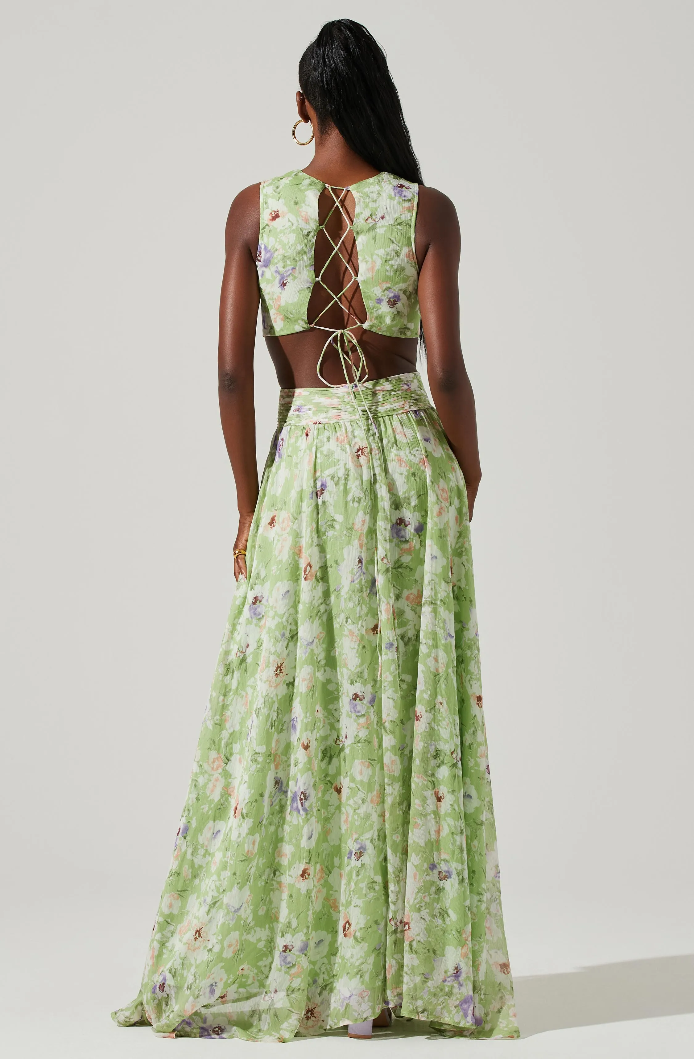 Noya Floral Cutout Maxi Dress sold by Astr product image thumbnail 5
