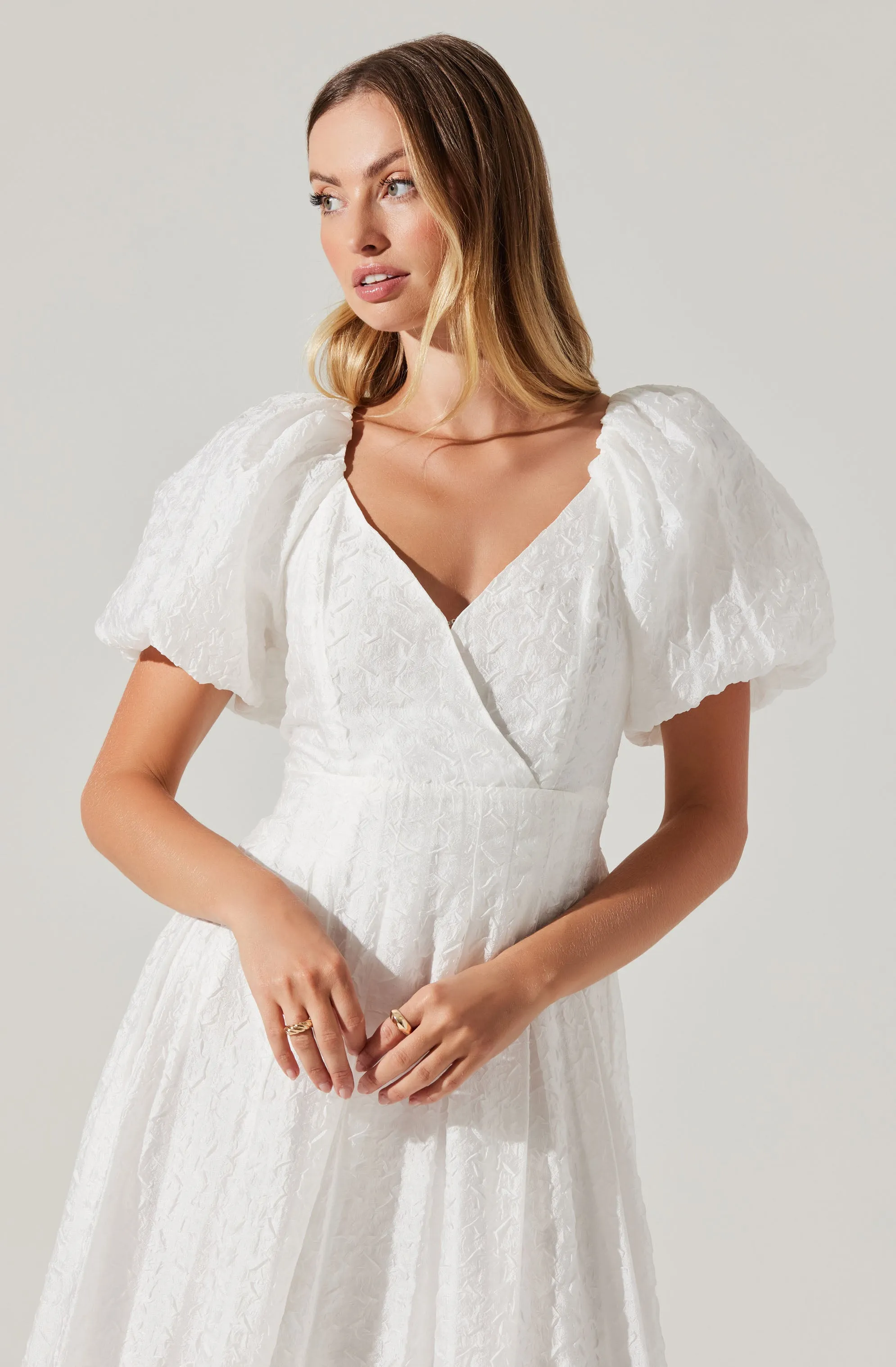 Linette Tonal Jacquard Midi Dress sold by Astr product image thumbnail 2