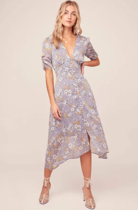 Soleil Floral Midi Dress sold by Astr