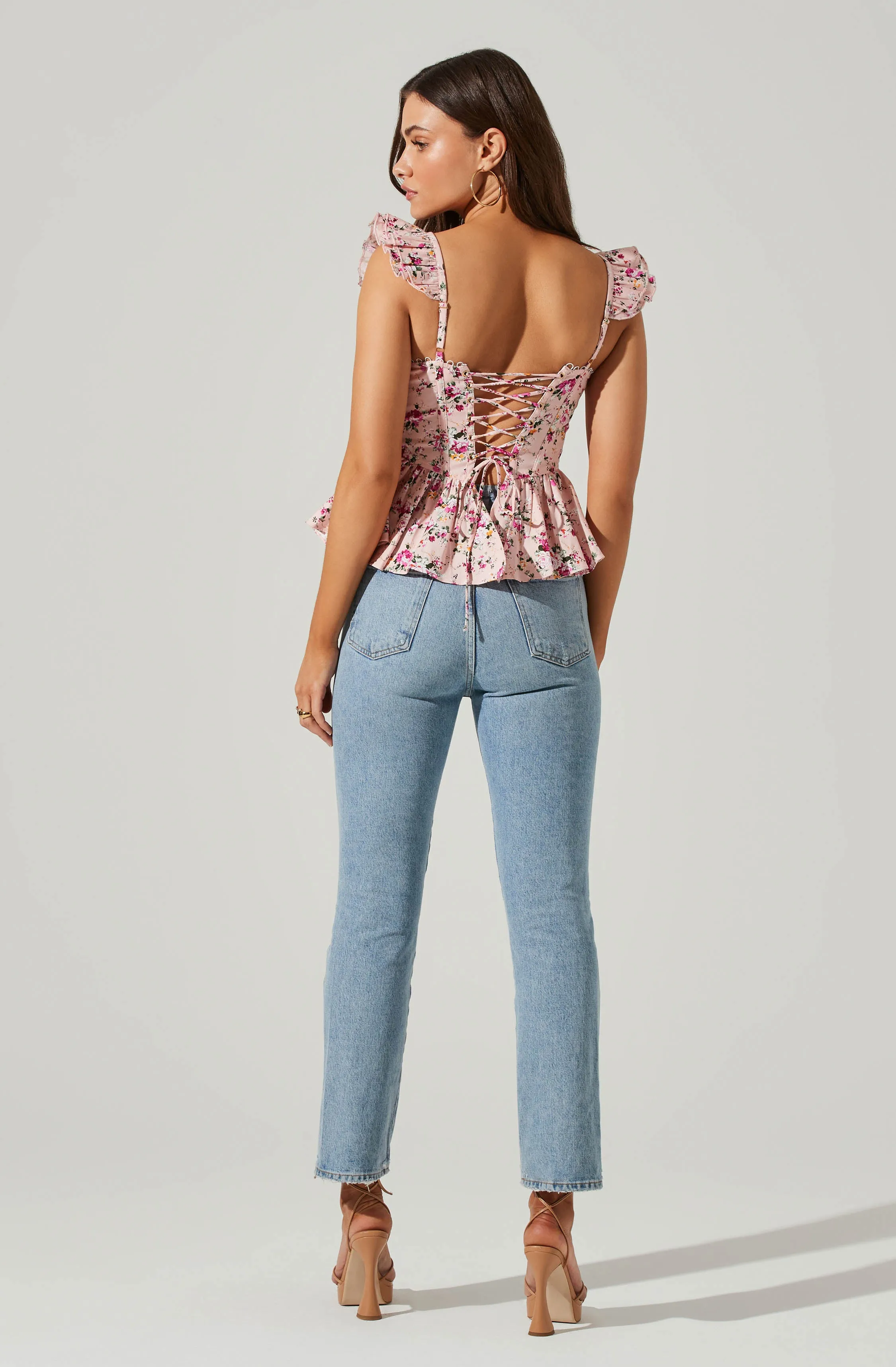 Baylin Floral Corset Peplum Top sold by Astr product image thumbnail 5