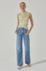 Satin Mock Neck Drape Top sold by Astr