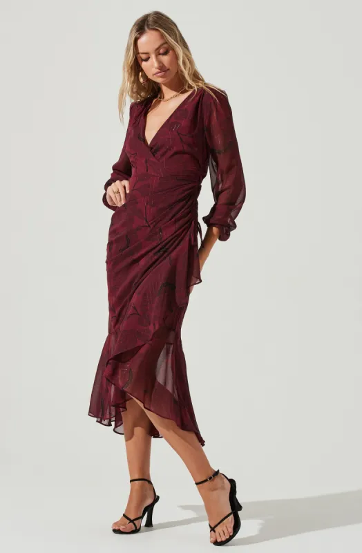 Long Sleeved Cinched Mermaid Dress sold by Astr