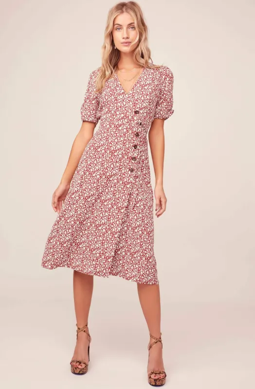 Kinsley Floral Midi Dress sold by Astr