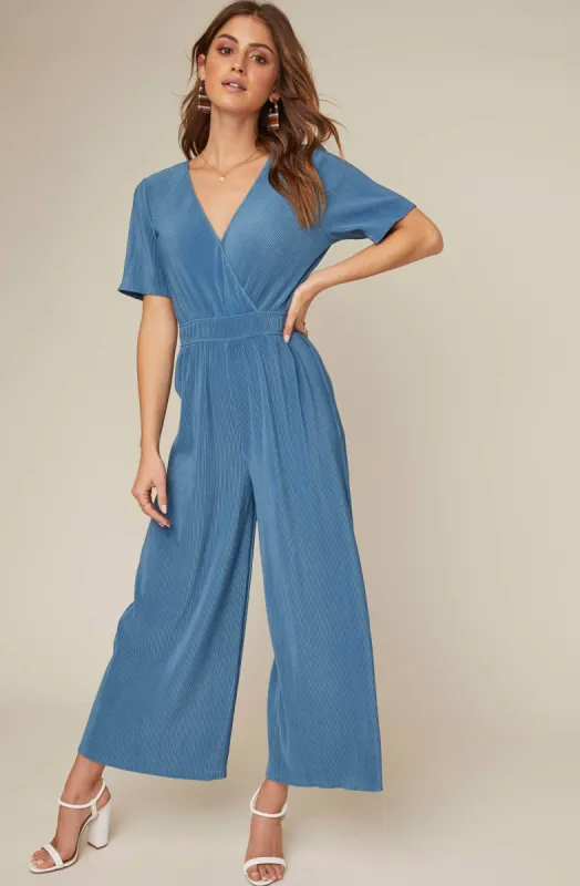 Wrap Front Wide Leg Jumpsuit sold by Astr