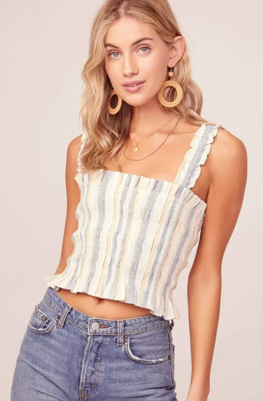 Twiggy Striped Tank Top sold by Astr