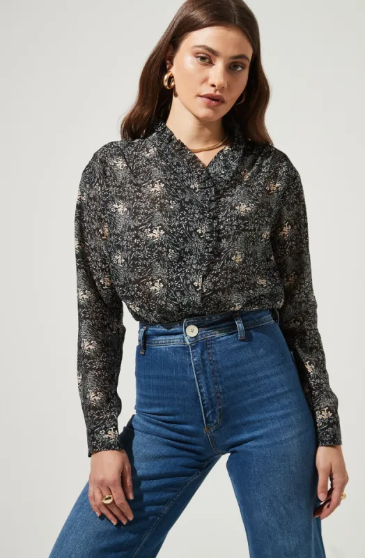 Dear To Me Floral Button Up Top made by Astr