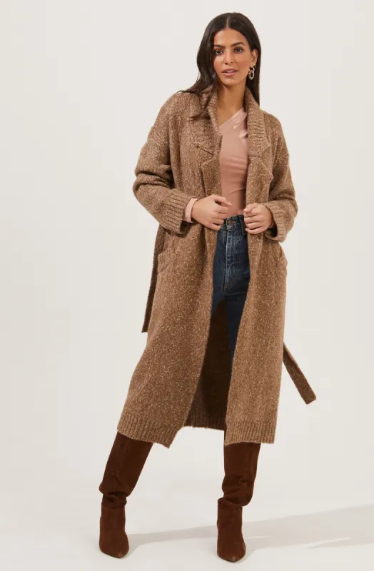 Lorrie Belted Longline Cardigan Sweater sold by Astr