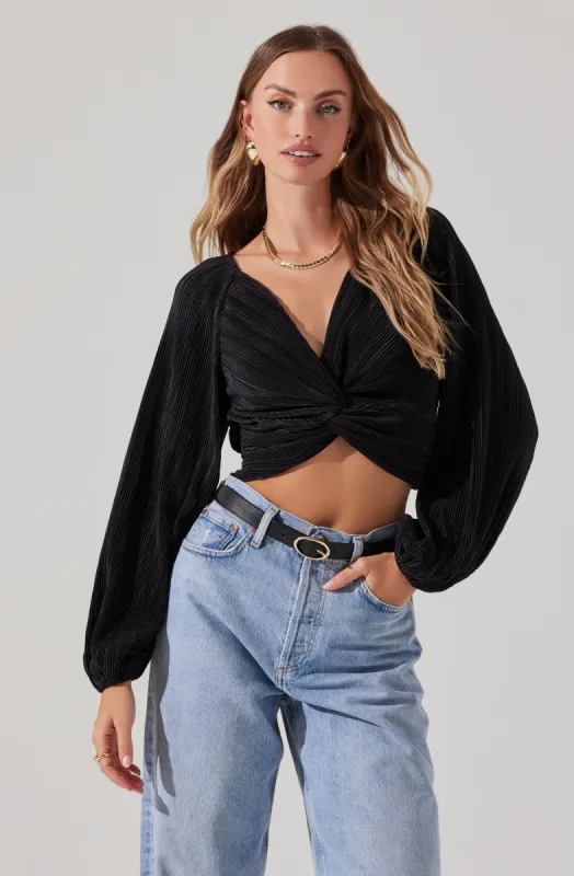 Ls twist plisse top sold by Astr