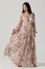 Revery Floral Long Sleeve Maxi Dress sold by Astr
