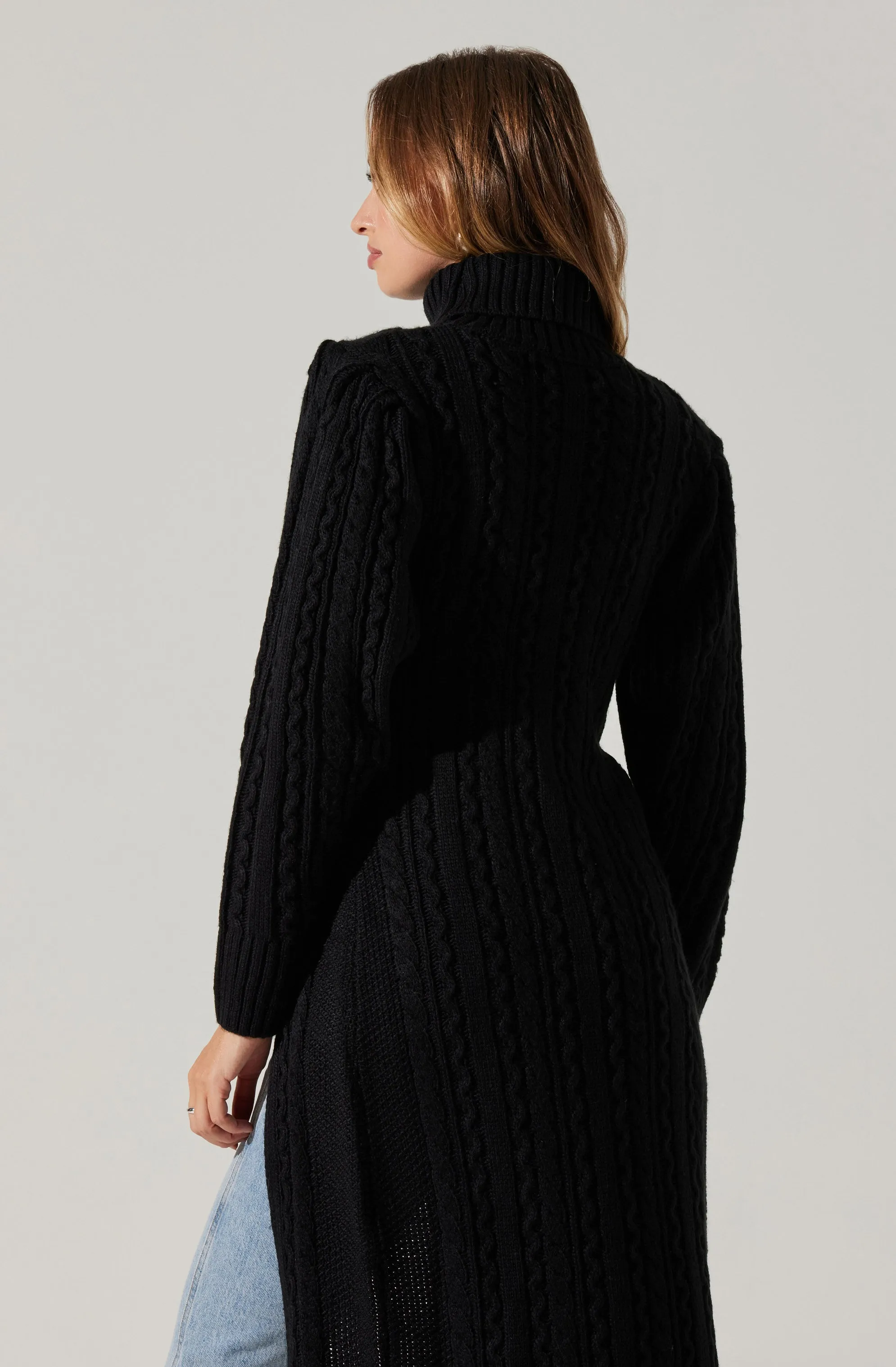 Hi Slit Cable Knit Sweater sold by Astr product image thumbnail 5