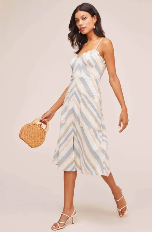 Anouk Striped Midi Dress sold by Astr
