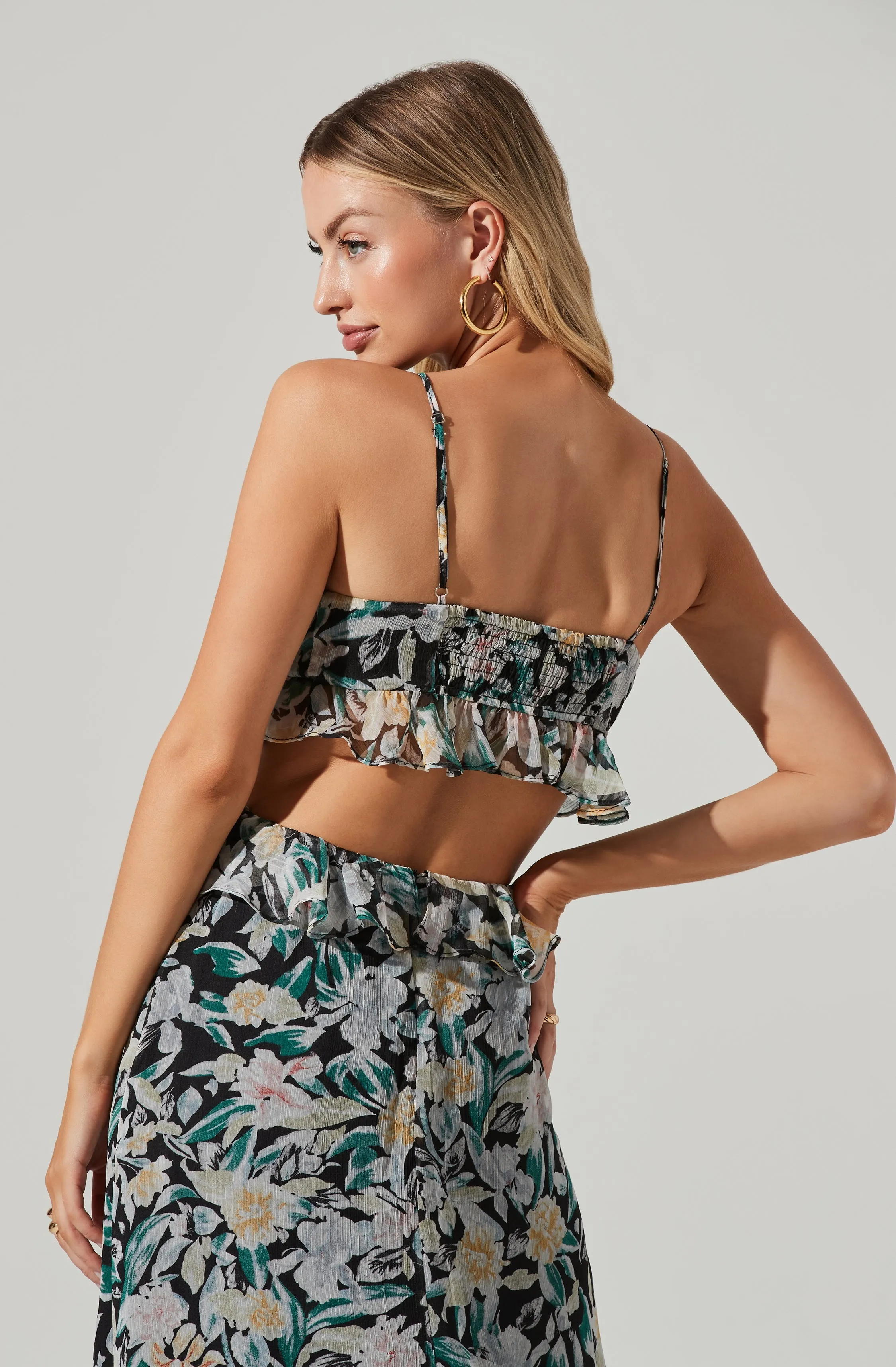 Palace Floral Cutout Ruffle Maxi Dress sold by Astr product image thumbnail 5