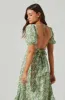 Twist Bust Tie Back Midi Dress sold by Astr