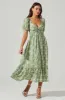 Twist Bust Tie Back Midi Dress sold by Astr