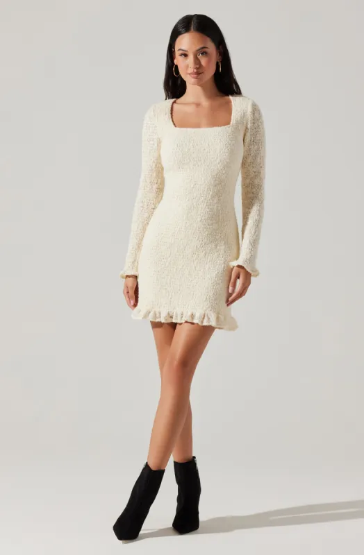 Smocked Square Neck Mini Dress sold by Astr