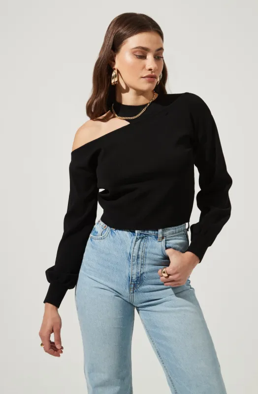 Shoulder Cut Out Sweater sold by Astr