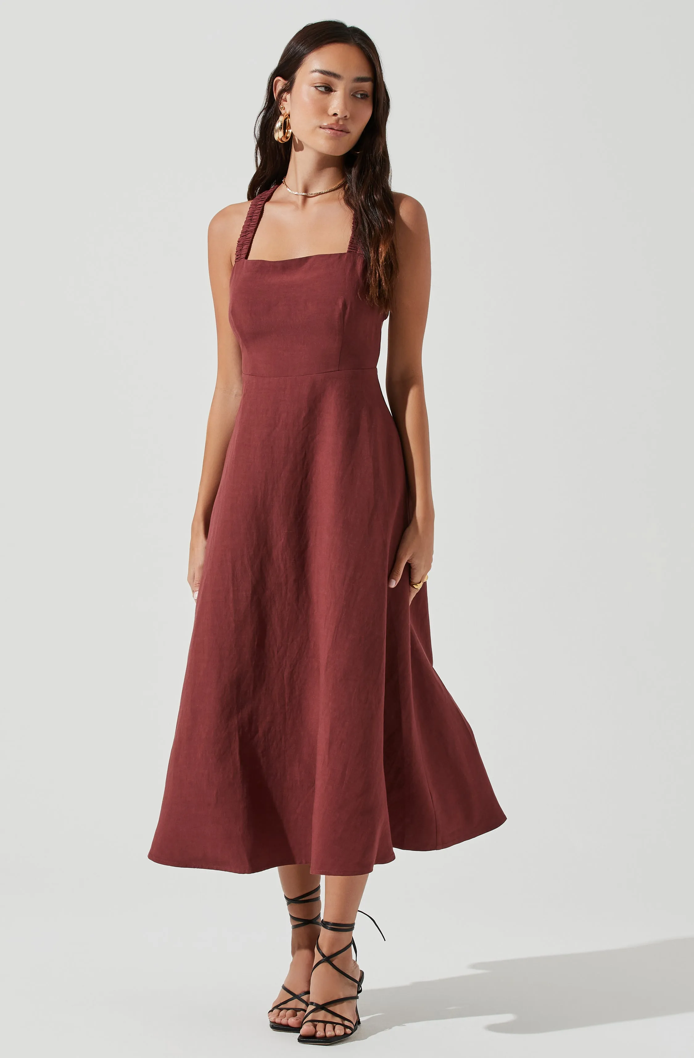 Valenz Square Neck Open Back Midi Dress sold by Astr product image thumbnail 2