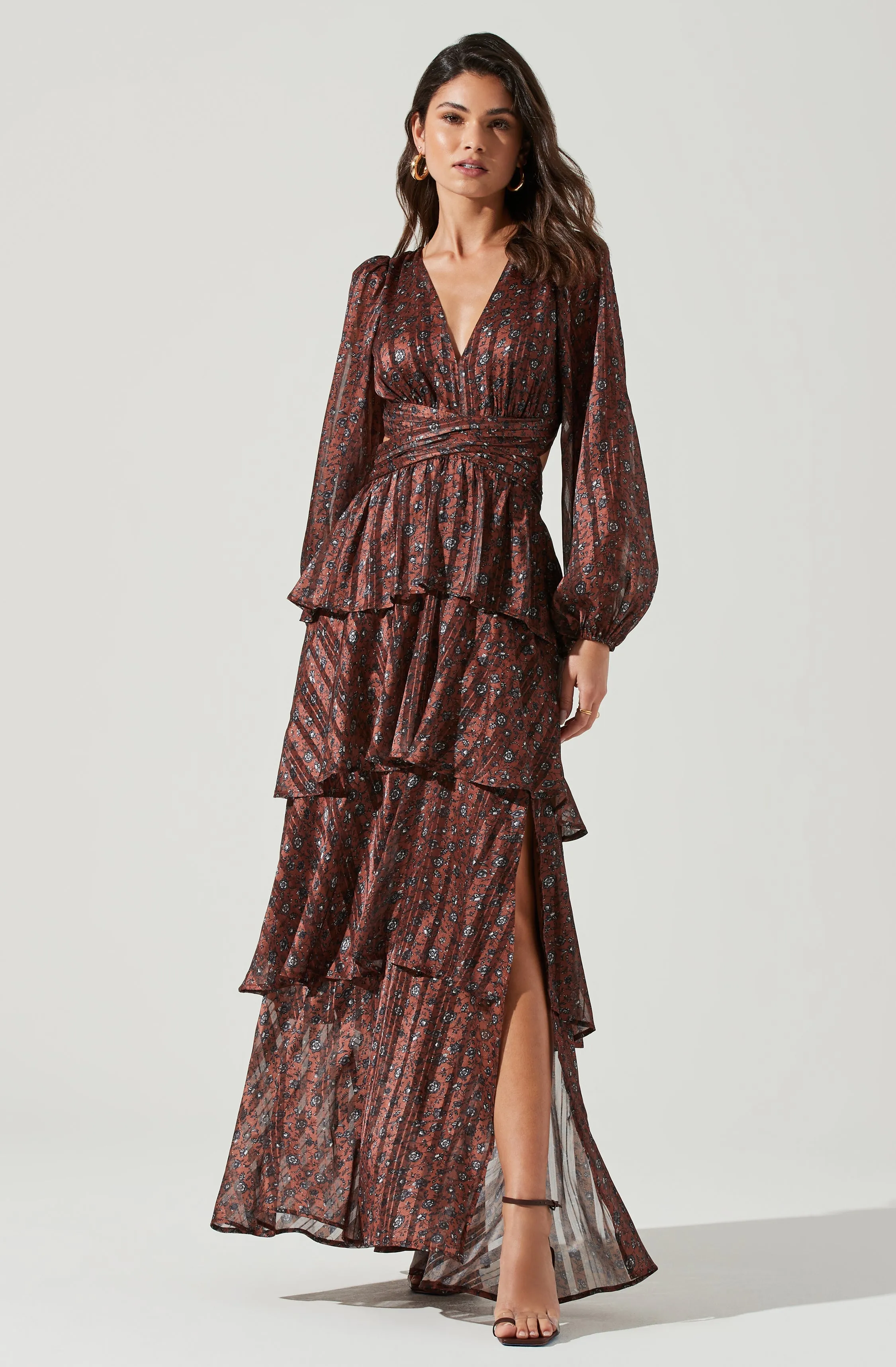 Anora Floral Tiered Maxi Dress sold by Astr product image thumbnail 3