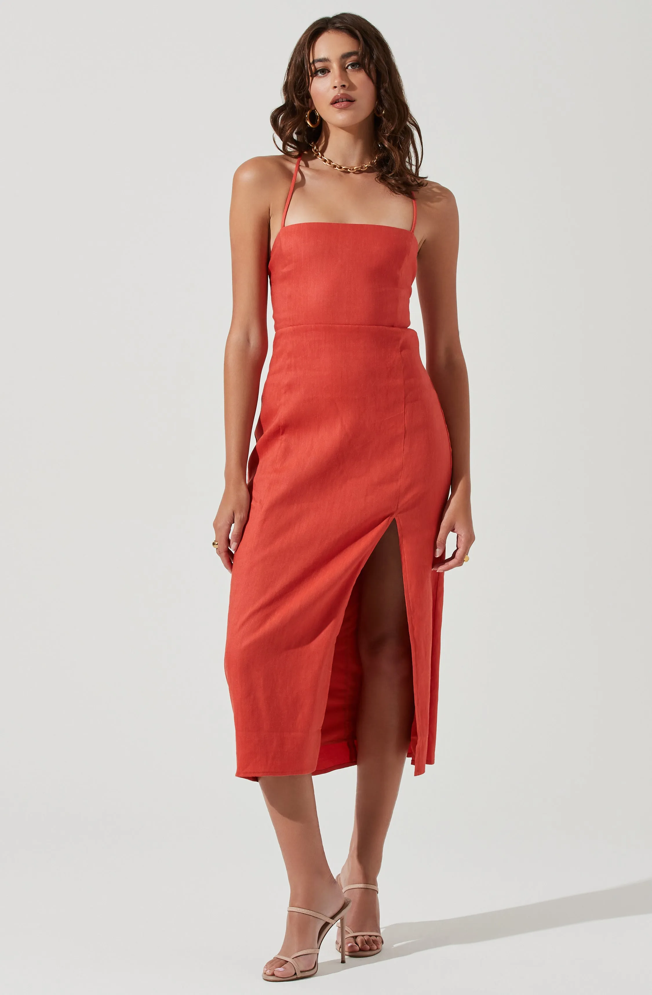 Brayden Strappy Back Midi Dress sold by Astr