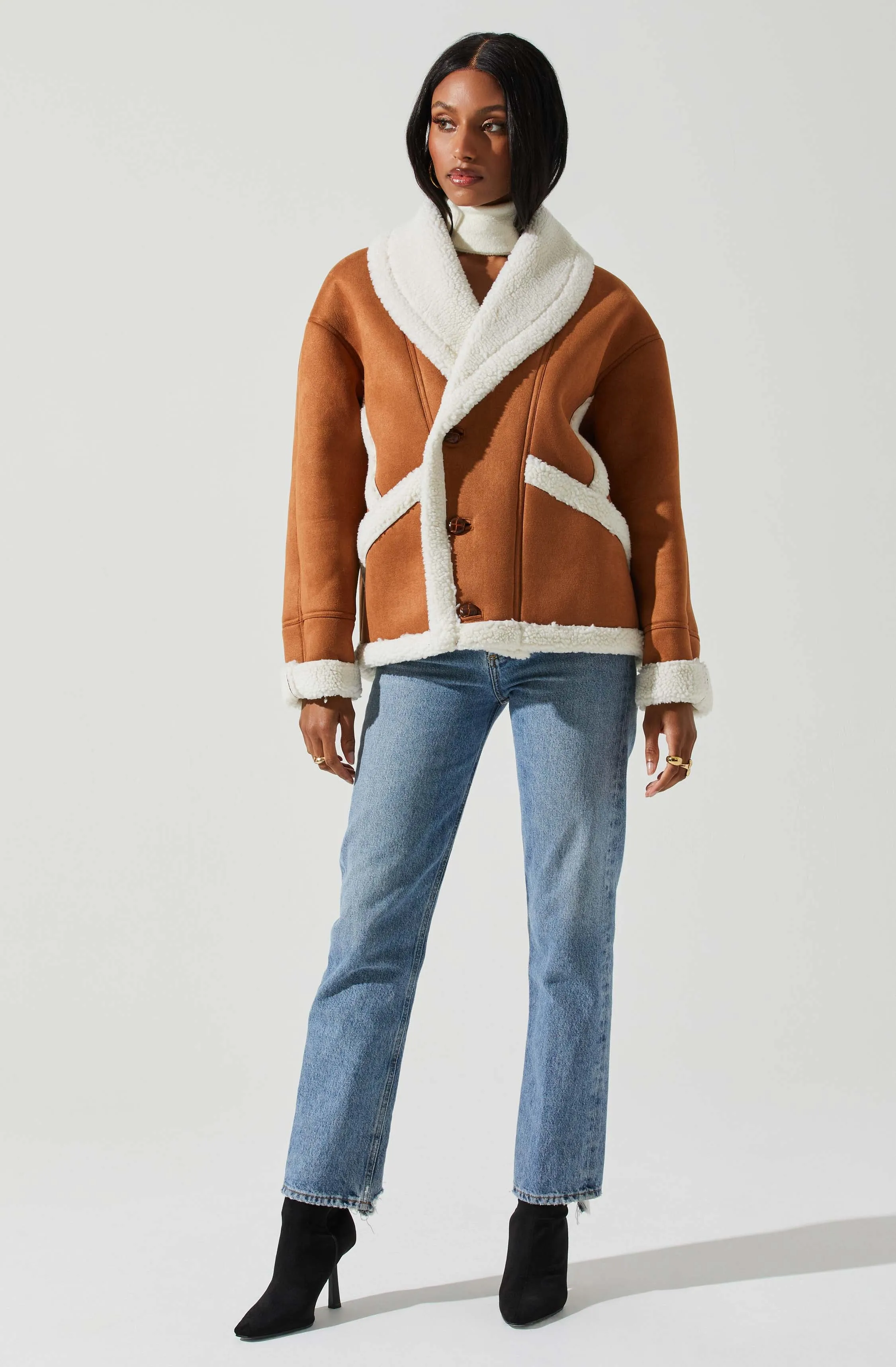 Pippa Faux Shearling Jacket sold by Astr product image thumbnail 2