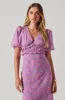 Esperanza Floral Puff Sleeve Midi Dress sold by Astr