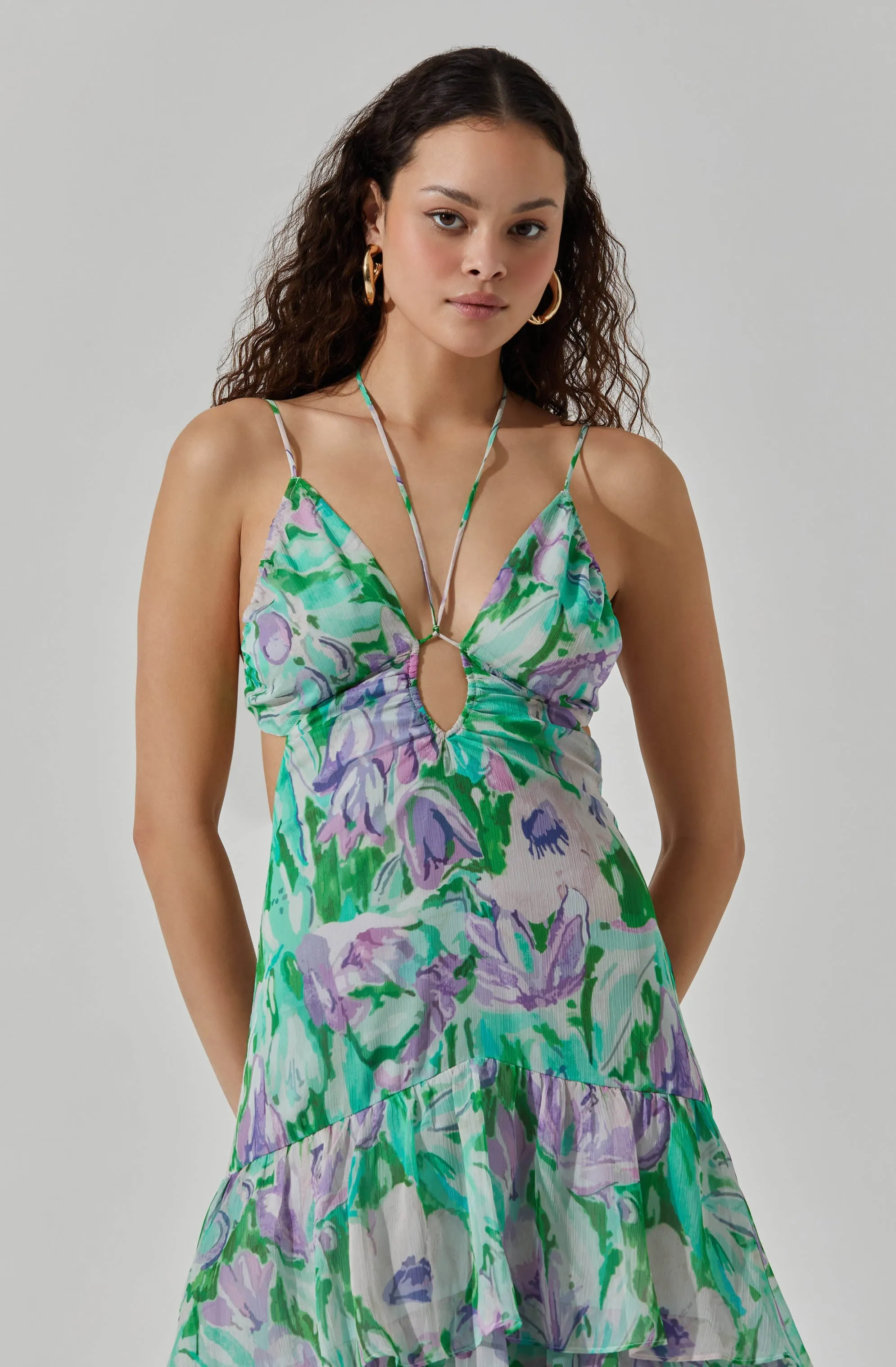 Aneira Floral Tiered Maxi Dress sold by Astr product image thumbnail 4