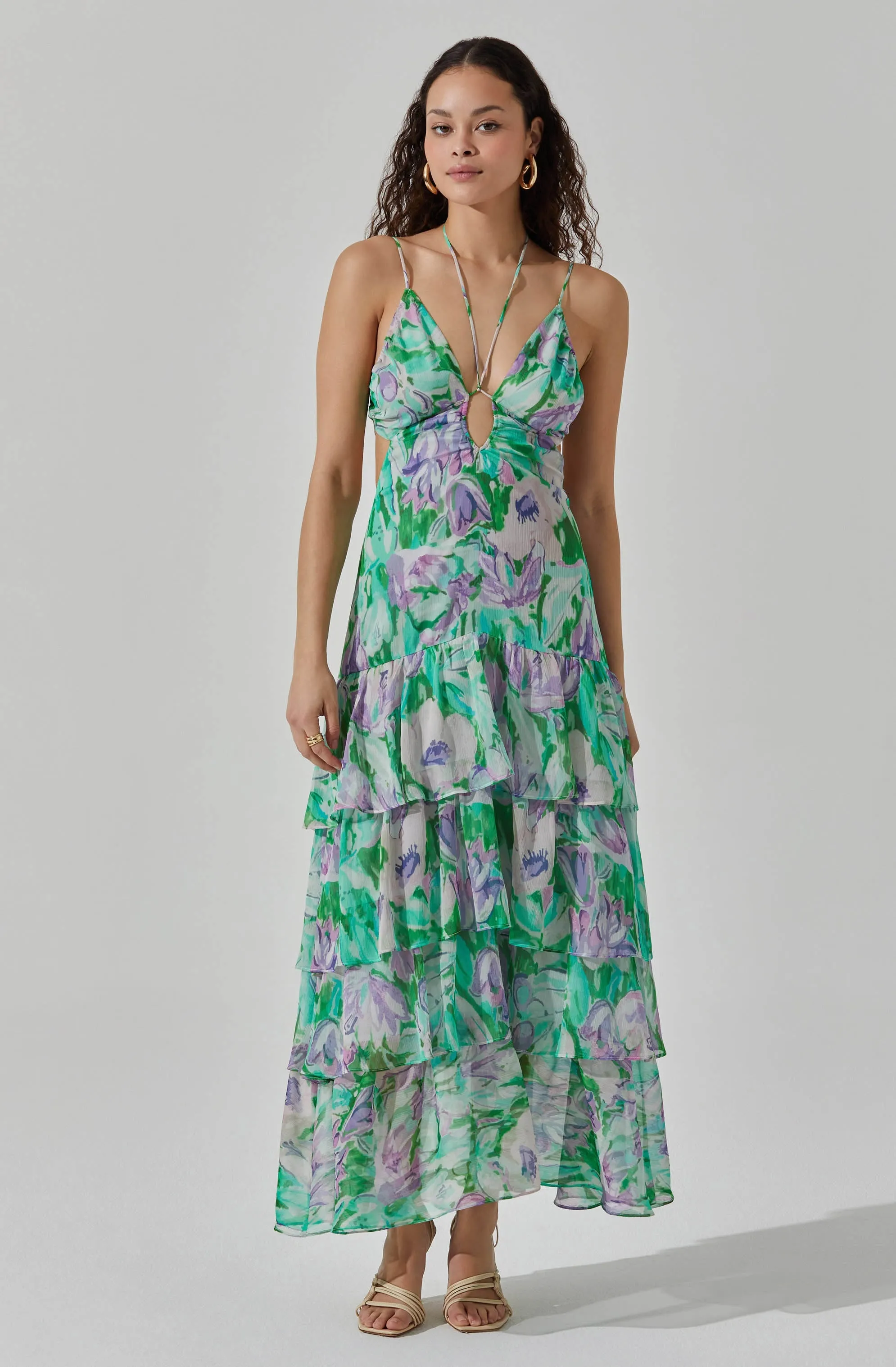Aneira Floral Tiered Maxi Dress sold by Astr product image thumbnail 3