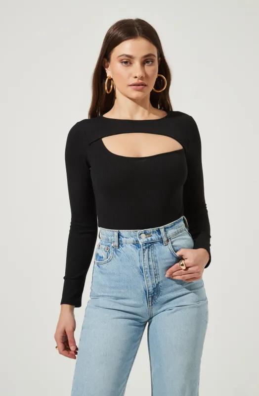 Front Cut Out Bodysuit sold by Astr