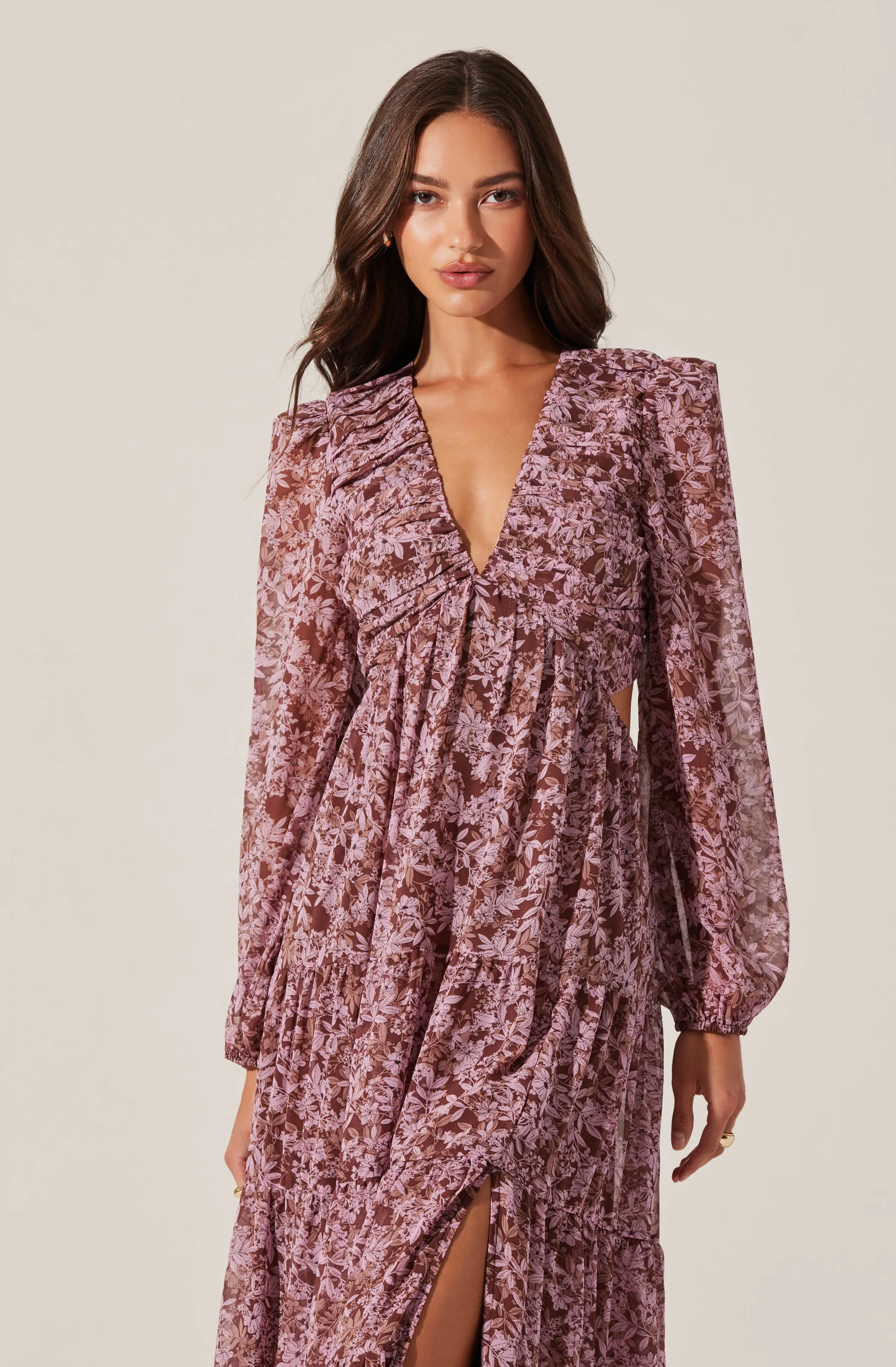 V-Neck Cutout Midi Dress sold by Astr product image thumbnail 5