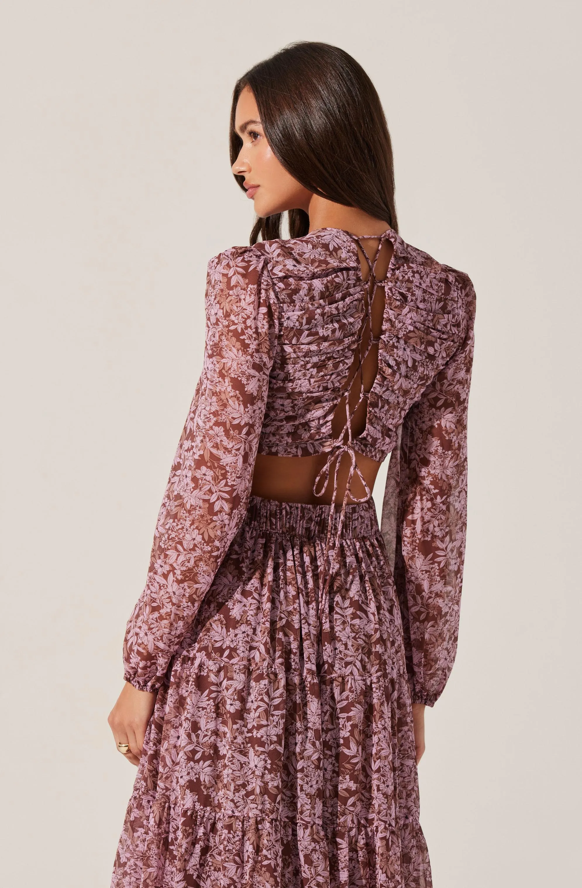 V-Neck Cutout Midi Dress sold by Astr product image thumbnail 4