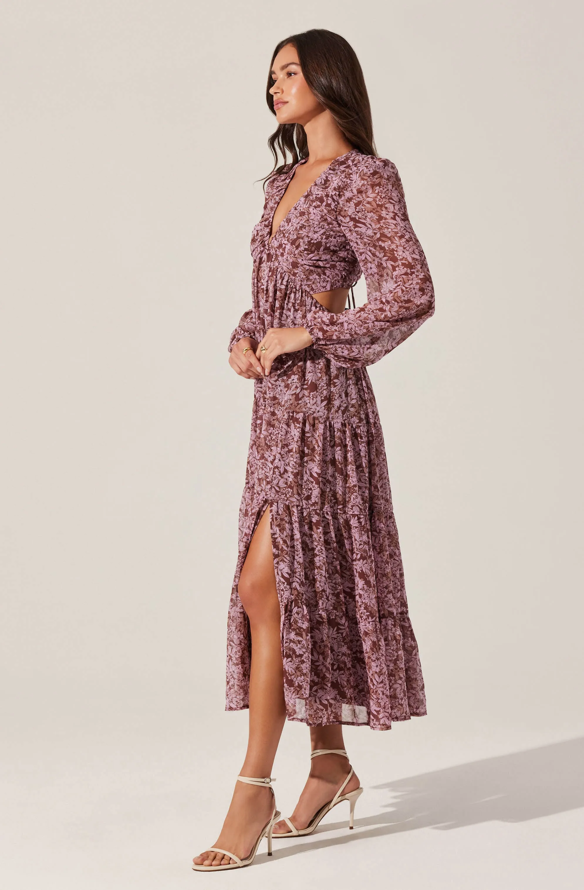 V-Neck Cutout Midi Dress sold by Astr product image thumbnail 3