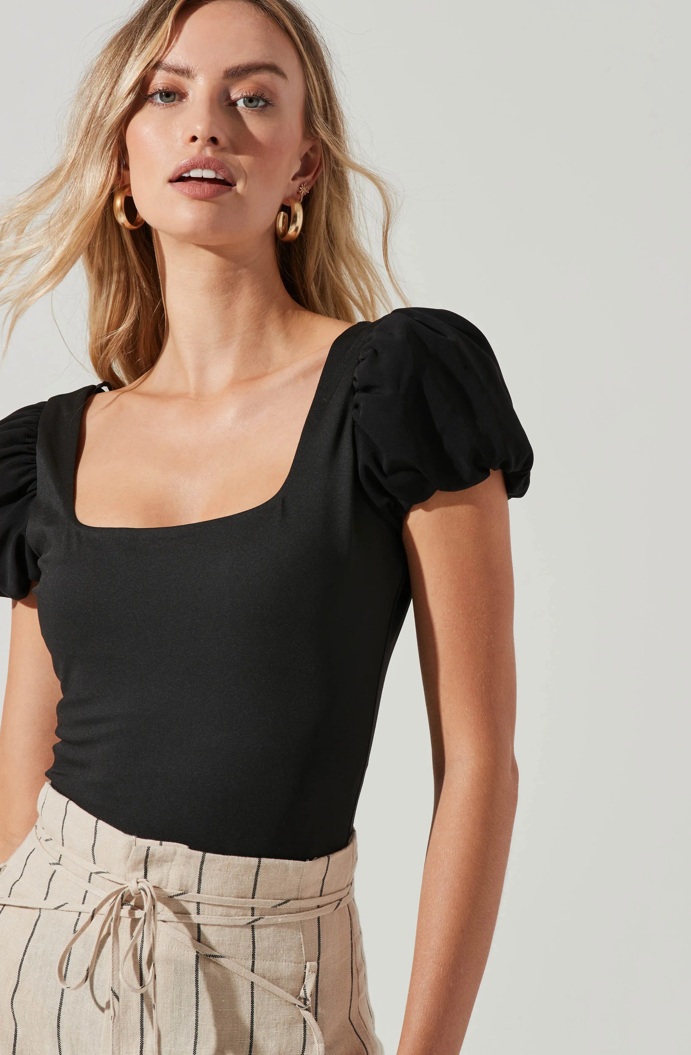 Puff Sleeve Square Neck Bodysuit sold by Astr product image thumbnail 3
