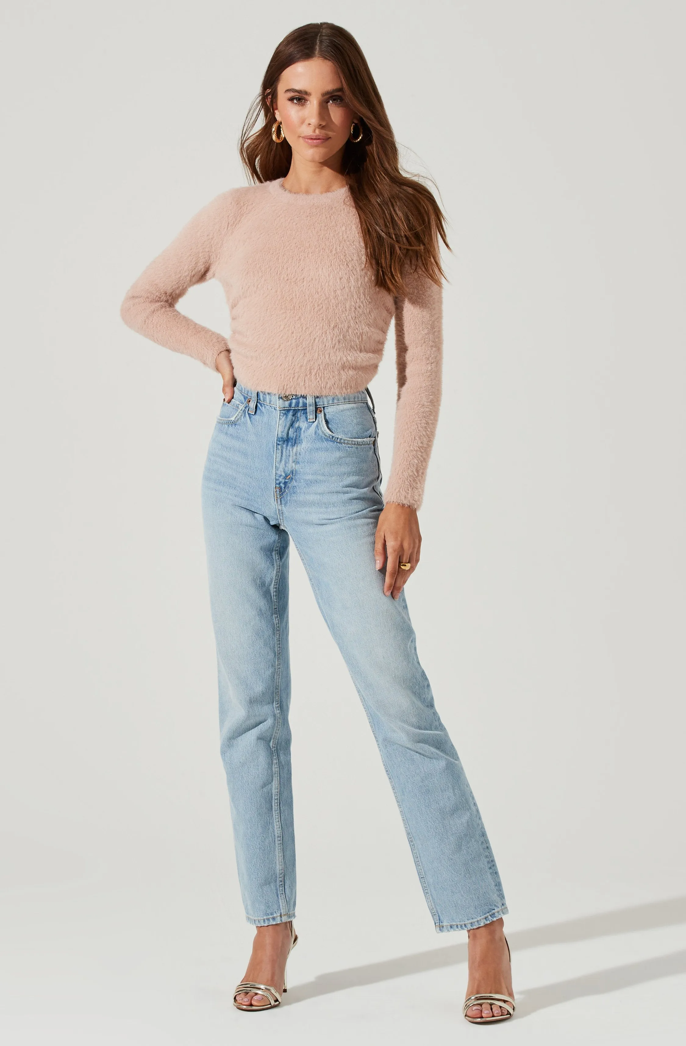 Back Cutout Tie Waist Sweater sold by Astr product image thumbnail 3