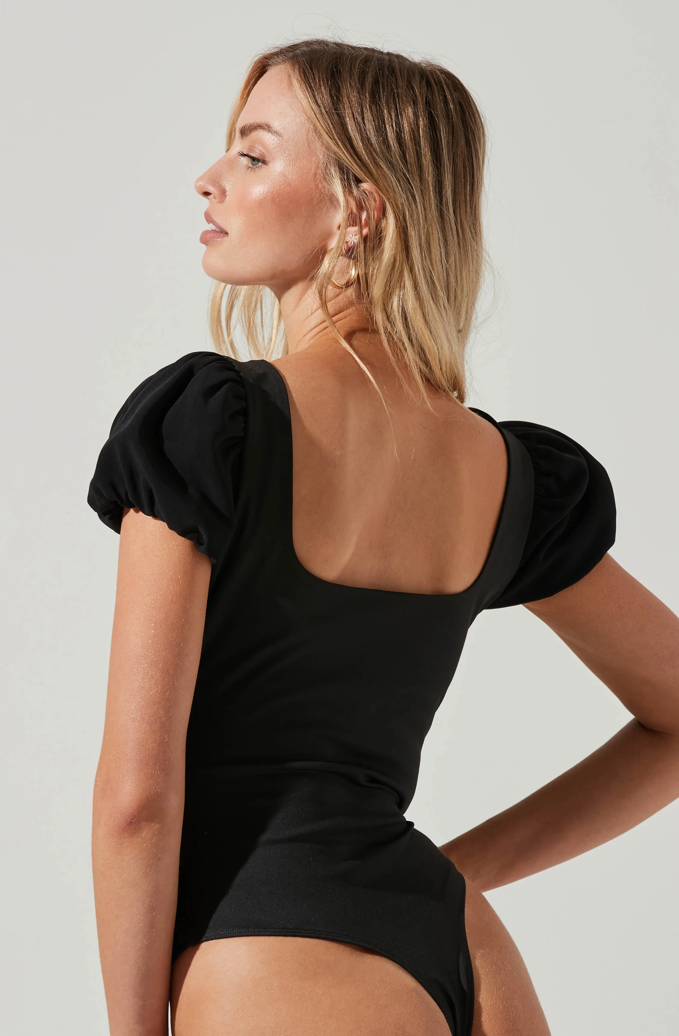Puff Sleeve Square Neck Bodysuit sold by Astr product image thumbnail 4
