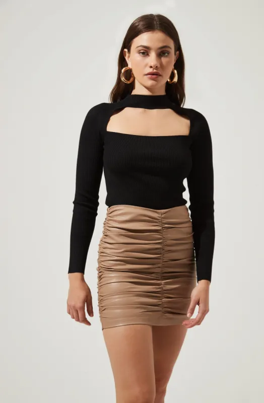 Cut Out Square-Neck Top sold by Astr