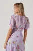 Flutter Sleeve Asymmetrical Floral Maxi Dress sold by Astr