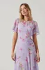 Flutter Sleeve Asymmetrical Floral Maxi Dress sold by Astr