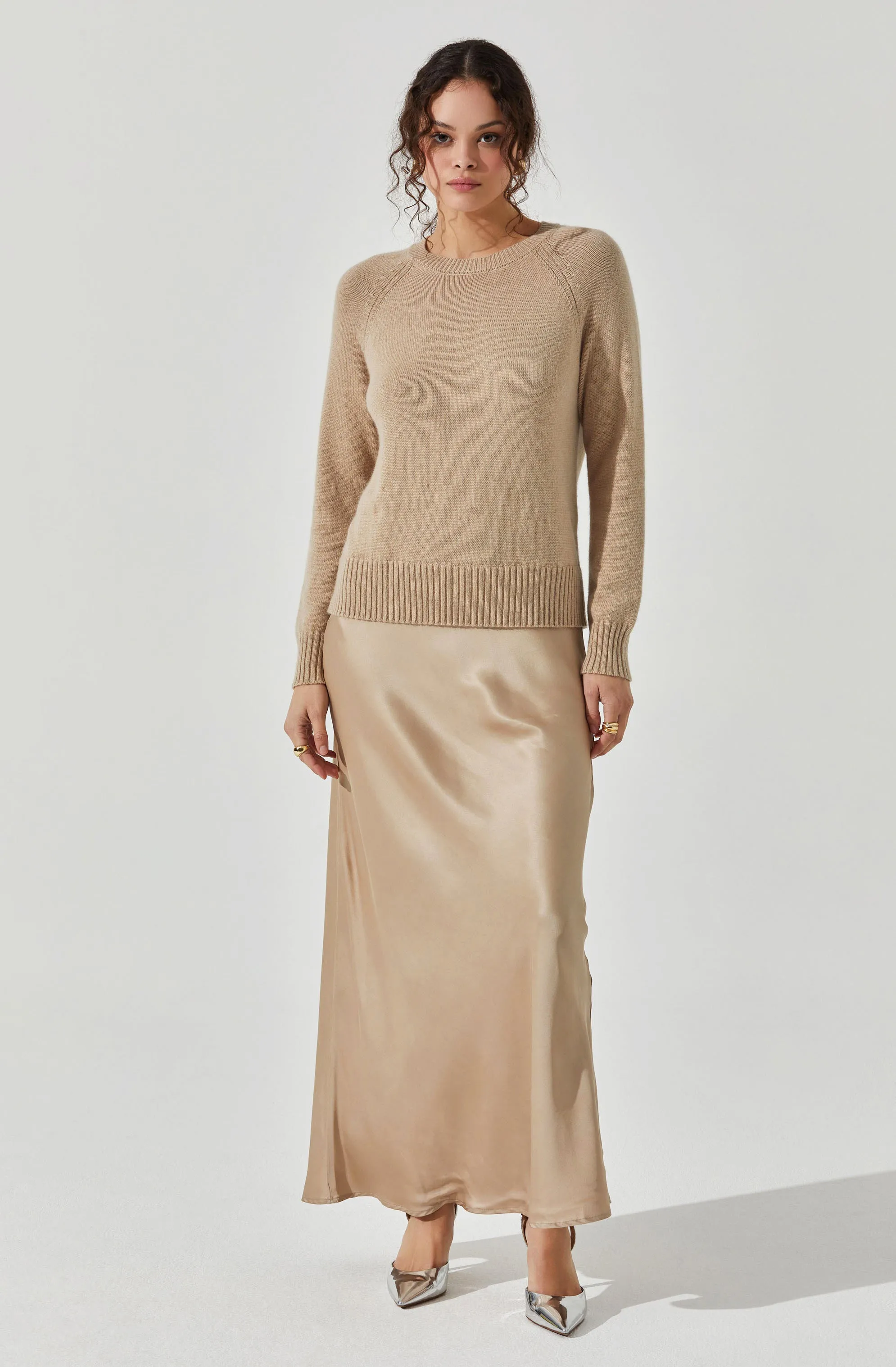 Helene Mixed Media Maxi Dress sold by Astr