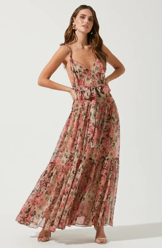 Eartha Floral Maxi Dress made by Astr