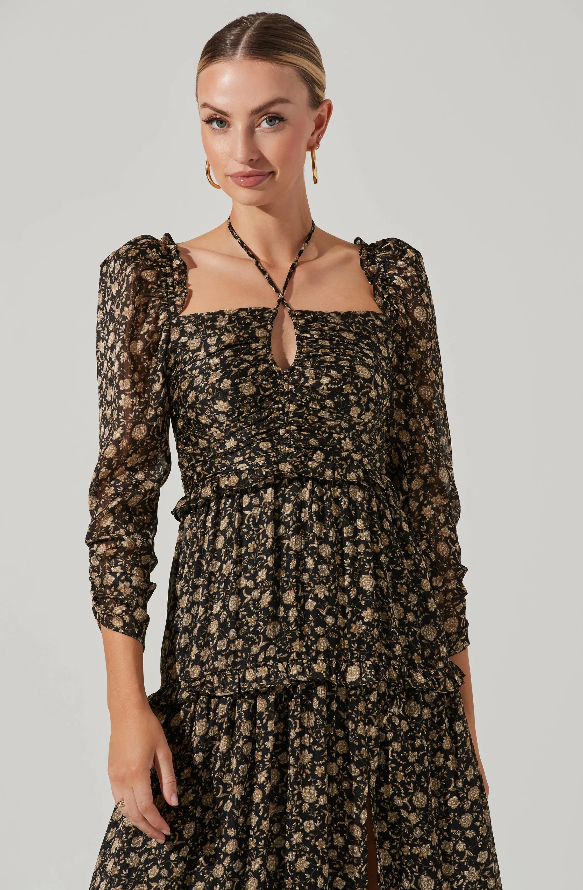 Lovestruck Floral Halter Maxi Dress sold by Astr product image thumbnail 2