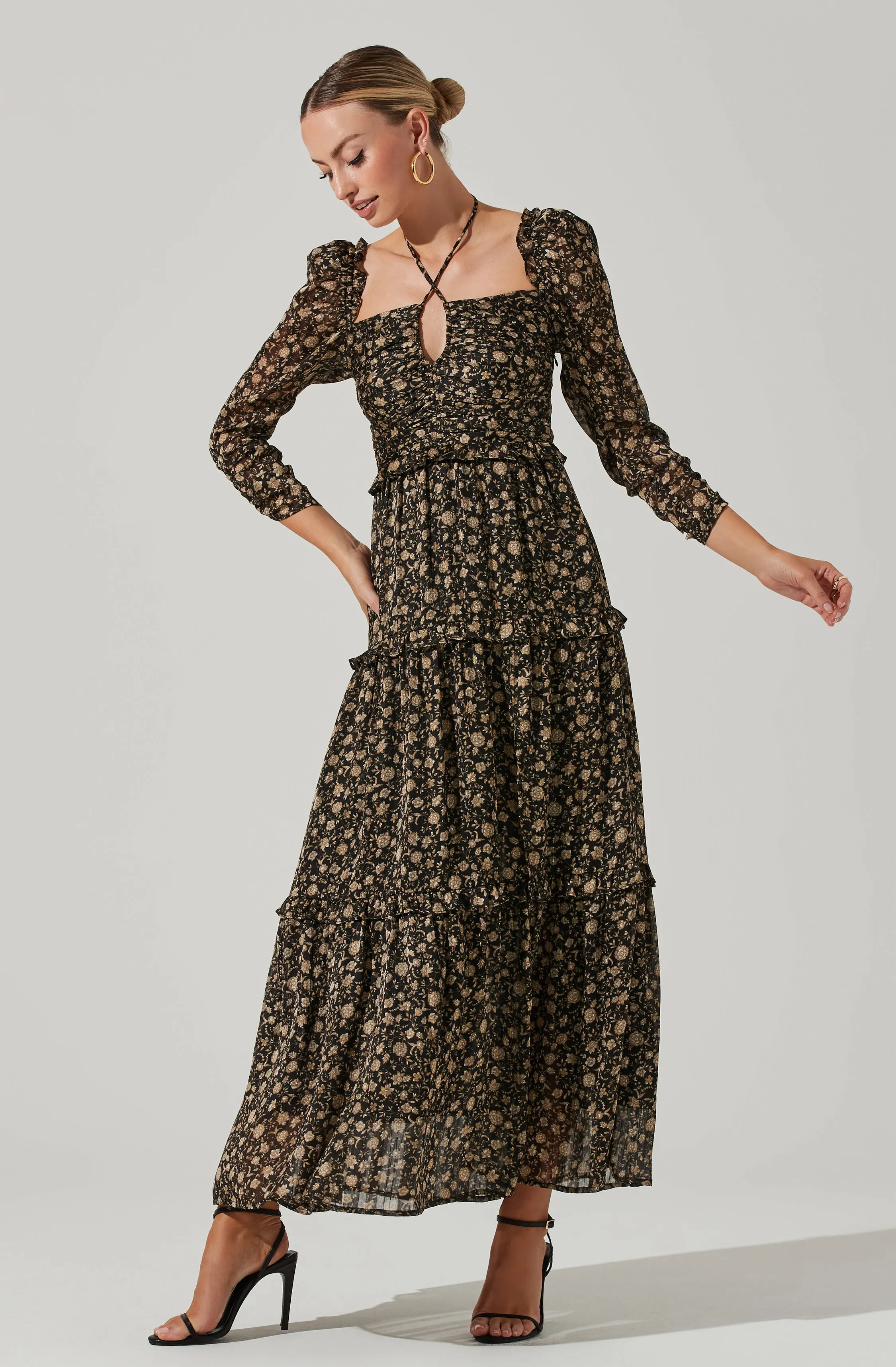 Lovestruck Floral Halter Maxi Dress sold by Astr product image thumbnail 3