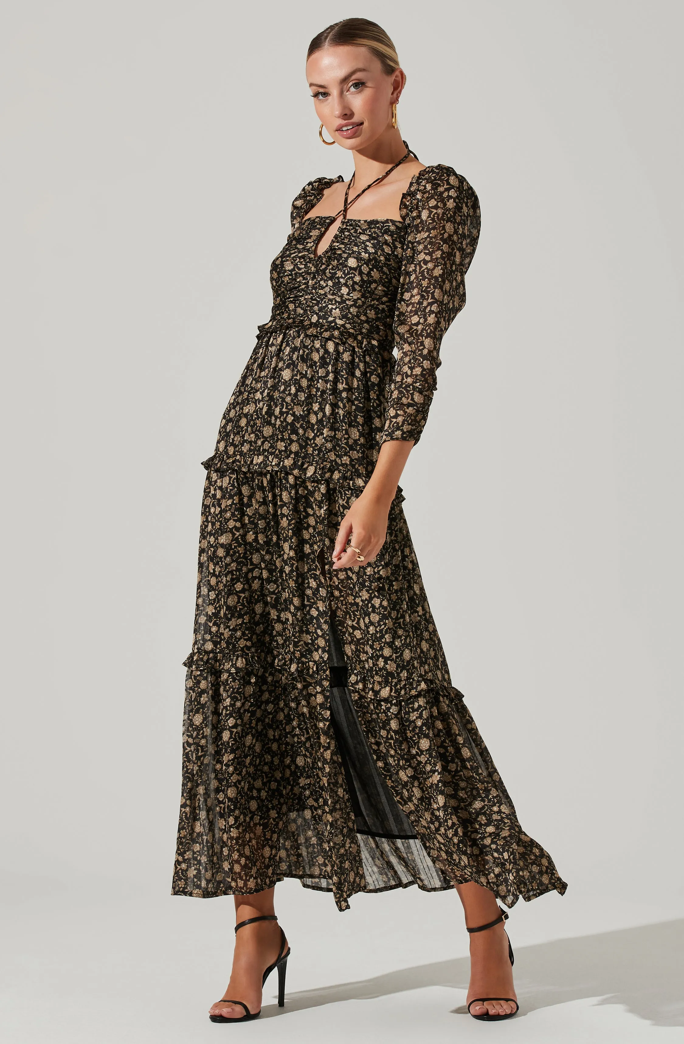 Lovestruck Floral Halter Maxi Dress sold by Astr product image thumbnail 4